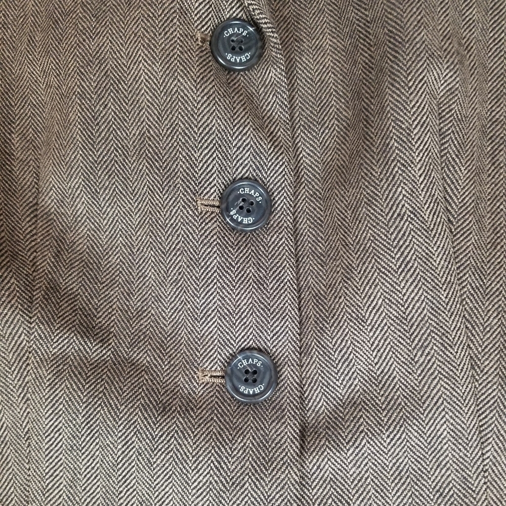 Chaps 100% Wool Button Front Blazer - image 3